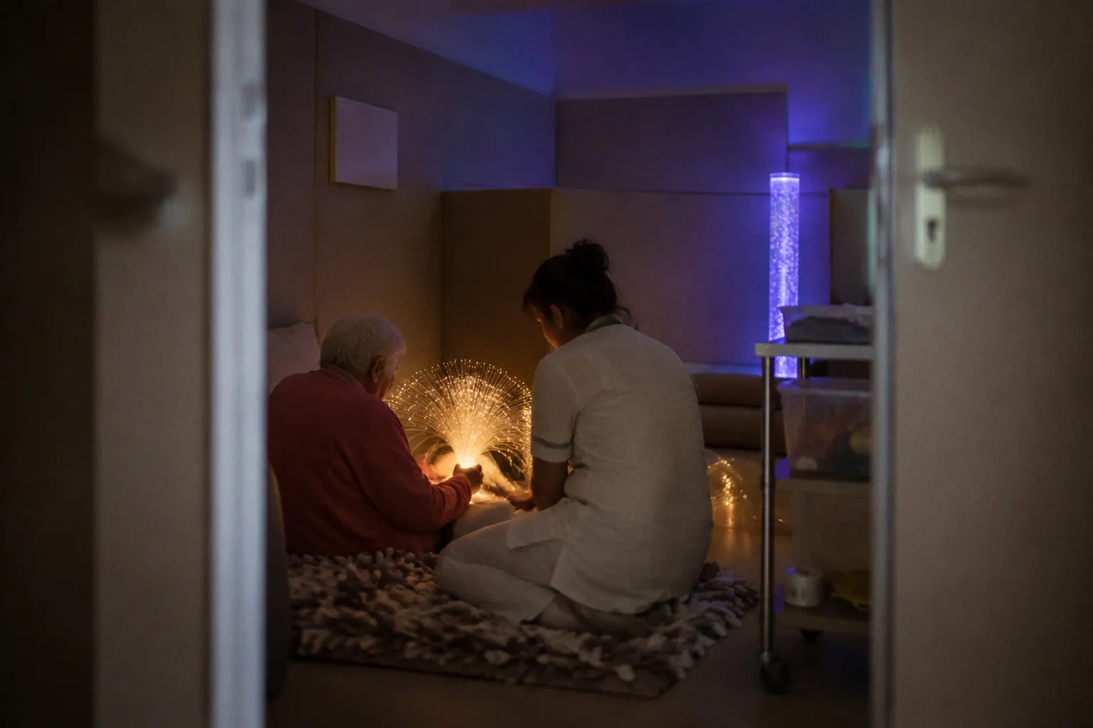 Espace Snoezelen en EHPAD : comment se déroule une séance ?